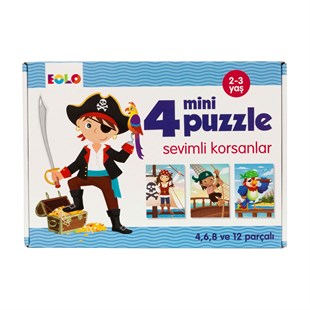 4 Mini Puzzle - Sevimli Korsanlar